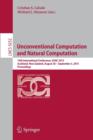 Unconventional Computation and Natural Computation : 14th International Conference, UCNC 2015, Auckland, New Zealand, August 30 -- September 3, 2015, Proceedings - Book