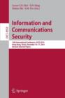 Information and Communications Security : 16th International Conference, ICICS 2014, Hong Kong, China, December 16-17, 2014, Revised Selected Papers - Book