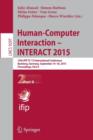 Human-Computer Interaction – INTERACT 2015 : 15th IFIP TC 13 International Conference, Bamberg, Germany, September 14-18, 2015, Proceedings, Part II - Book