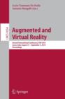 Augmented and Virtual Reality : Second International Conference, AVR 2015, Lecce, Italy, August 31 - September 3, 2015, Proceedings - Book