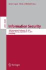 Information Security : 18th International Conference, ISC 2015, Trondheim, Norway, September 9-11, 2015, Proceedings - Book