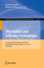 Information and Software Technologies : 21st International Conference, ICIST 2015, Druskininkai, Lithuania, October 15-16, 2015, Proceedings - eBook