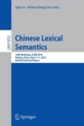 Chinese Lexical Semantics : 16th Workshop, CLSW 2015, Beijing, China, May 9-11, 2015, Revised Selected Papers - Book