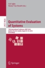 Quantitative Evaluation of Systems : 13th International Conference, QEST 2016, Quebec City, QC, Canada, August 23-25, 2016, Proceedings - Book