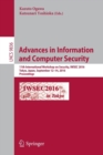 Advances in Information and Computer Security : 11th International Workshop on Security, IWSEC 2016, Tokyo, Japan, September 12-14, 2016, Proceedings - Book