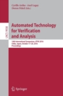 Automated Technology for Verification and Analysis : 14th International Symposium, ATVA 2016, Chiba, Japan, October 17-20, 2016, Proceedings - Book