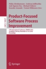 Product-Focused Software Process Improvement : 17th International Conference, PROFES 2016, Trondheim, Norway, November 22-24, 2016, Proceedings - Book