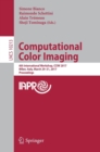 Computational Color Imaging : 6th International Workshop, CCIW 2017, Milan, Italy, March 29-31, 2017, Proceedings - Book