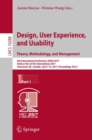 Design, User Experience, and Usability: Theory, Methodology, and Management : 6th International Conference, DUXU 2017, Held as Part of HCI International 2017, Vancouver, BC, Canada, July 9-14, 2017, P - Book