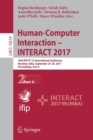 Human-Computer Interaction - INTERACT 2017 : 16th IFIP TC 13 International Conference, Mumbai, India, September 25-29, 2017, Proceedings, Part II - Book