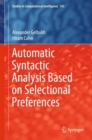 Automatic Syntactic Analysis Based on Selectional Preferences - eBook
