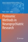 Proteomic Methods in Neuropsychiatric Research - Book