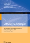 Software Technologies : 12th International Joint Conference, ICSOFT 2017, Madrid, Spain, July 24-26, 2017, Revised Selected Papers - eBook