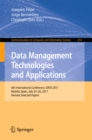 Data Management Technologies and Applications : 6th International Conference, DATA 2017, Madrid, Spain, July 24-26, 2017, Revised Selected Papers - eBook