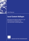 Local Content-Auflagen : Betriebswirtschaftliche Relevanz und Handhabung am Beispiel des internationalen Groanlagenbaus - eBook