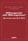 Wahrungsunion oder Wahrungschaos? : Was kommt nach der D-Mark - eBook