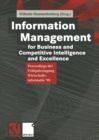 Information Management for Business and Competitive Intelligence and Excellence : Proceedings der Fruhjahrstagung Wirtschaftsinformatik '98 - eBook
