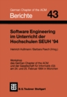 Software Engineering im Unterricht der Hochschulen SEUH '94 - eBook