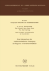 Eine Untersuchung der kreditwirtschaftlichen Versorgung der Regionen in Nordrhein-Westfalen - eBook