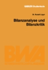 Bilanzanalyse und Bilanzkritik - eBook