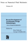 Recent Development of Aerodynamic Design Methodologies : Inverse Design and Optimization - eBook