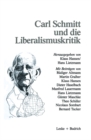 Carl Schmitt und die Liberalismuskritik - eBook