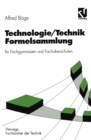 Technologie/Technik Formelsammlung : fur Fachgymnasien und Fachoberschulen - eBook