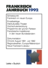 Frankreich-Jahrbuch 1992 : Politik, Wirtschaft, Gesellschaft, Geschichte, Kultur - eBook