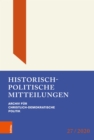 Historisch-Politische Mitteilungen : Archiv fur Christlich-Demokratische Politik. Band 27 - eBook