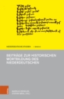 Beitrage zur historischen Wortbildung des Niederdeutschen - Book