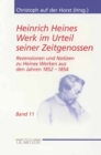 Heinrich Heines Werk im Urteil seiner Zeitgenossen : Rezensionen und Notizen zu Heines Werken aus den Jahren 1852-1854 - eBook