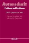 Autorschaft : Positionen und Revisionen. DFG-Symposion 2001 - Book