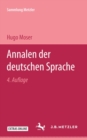 Annalen der deutschen Sprache von den Anfangen bis zur Gegenwart : Sammlung Metzler, 5 - eBook