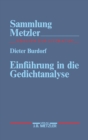 Einfuhrung in die Gedichtanalyse : Sammlung Metzler, 284 - eBook