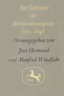 Zur Literatur der Restaurationsepoche 1815-1848 - eBook