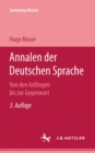 Annalen der deutschen Sprache : von den Anfangen bis zur Gegenwart - eBook
