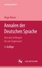 Annalen der deutschen Sprache : von den Anfangen bis zur Gegenwart - Book