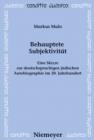Behauptete Subjektivitat : Eine Skizze zur deutschsprachigen judischen Autobiographie im 20. Jahrhundert - eBook