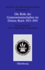 Die Rolle der Geisteswissenschaften im Dritten Reich 1933-1945 - eBook