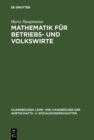 Mathematik fur Betriebs- und Volkswirte - eBook