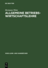 Allgemeine Betriebswirtschaftslehre - eBook