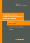 Auslandisches Privat- und Privatverfahrensrecht in deutscher Sprache - eBook
