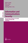 Information and Communications Security : 4th International Conference, Icics 2002, Singapore, December 9-12, 2002, Proceedings - Book