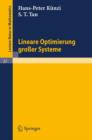 Lineare Optimierung Grosser Systeme - Book