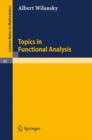 Topics in Functional Analysis - Book