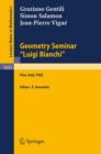 Geometry Seminar "Luigi Bianchi" : Lectures Given at the Scuola Normale Superiore, 1982 - Book