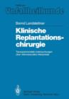 Klinische Replantationschirurgie - Book