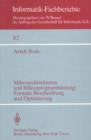 Mikroarchitekturen und Mikroprogrammierung: Formale Beschreibung und Optimierung - Book