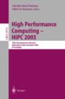 High Performance Computing -- HiPC 2003 : 10th International Conference, Hyderabad, India, December 17-20, 2003, Proceedings - eBook