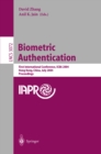 Biometric Authentication : First International Conference, ICBA 2004, Hong Kong, China, July 15-17, 2004, Proceedings - eBook